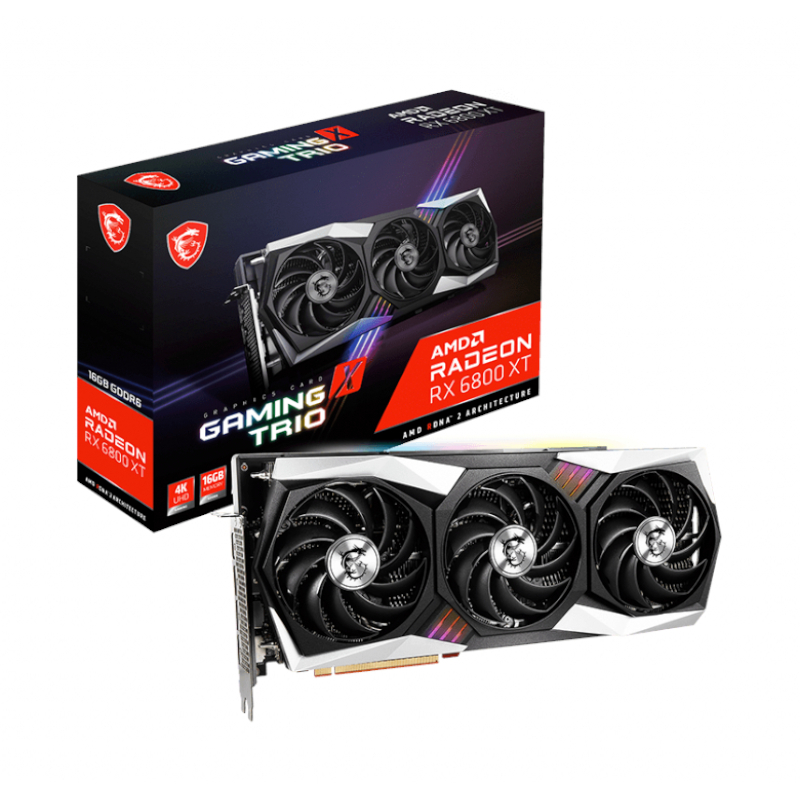 MSI Radeon RX 6800 XT Gaming X Trio 16GB GDDR6 256-BIT Graphics Card