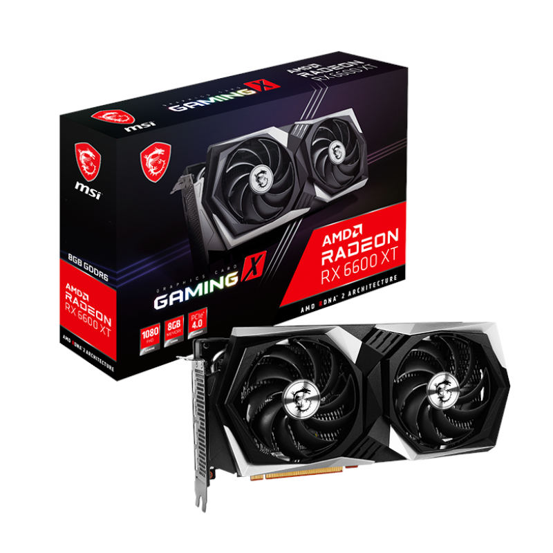 MSI Radeon RX6600 XT Gaming X 8G GDDR6 128-Bit Graphics Card