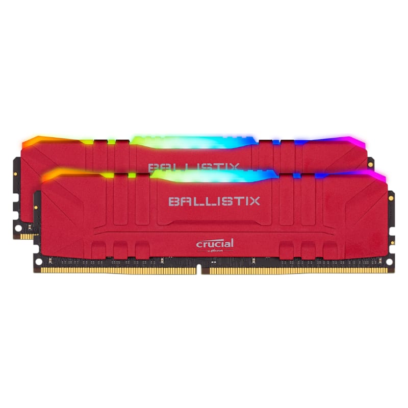 Crucial Ballistix RGB 32GB Kit (2x16GB) 3600MHz DDR4 Desktop Gaming Memory - Red