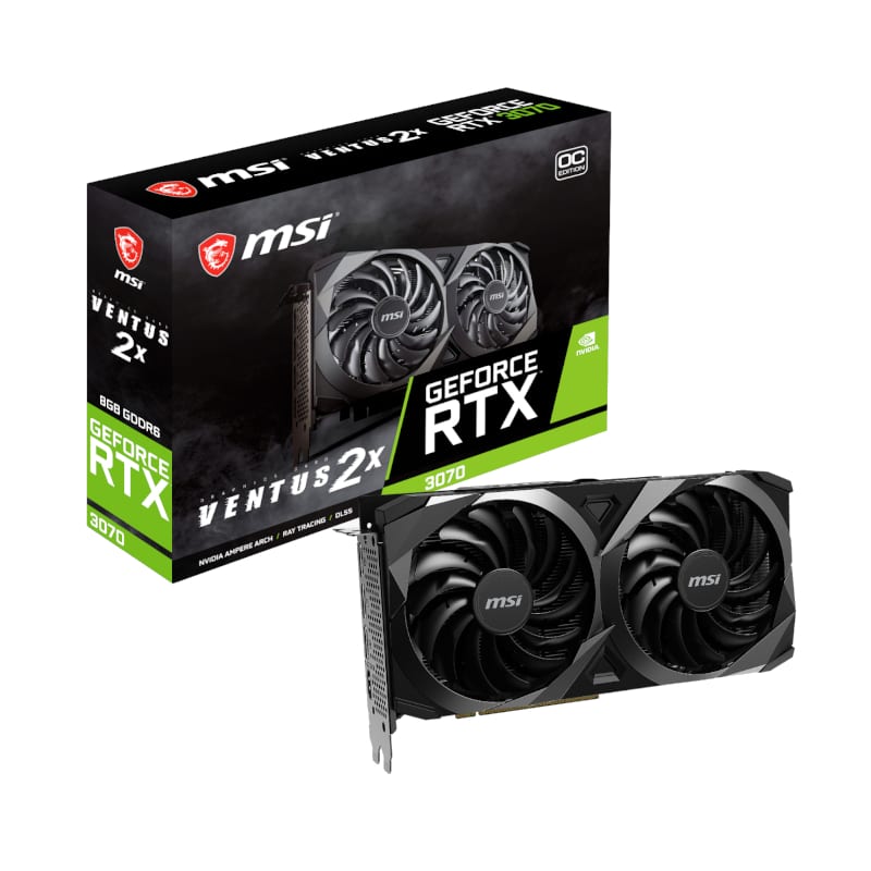 MSI Nvidia GeForce RTX 3070 Ventus 2X OC 8GB GDDR6 256-BIT Graphics Card