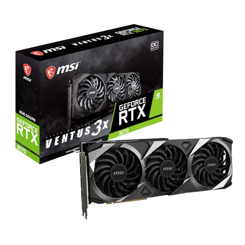 MSI Nvidia GeForce RTX 3070 Ventus 3X OC 8GB GDDR6 256-BIT Graphics Card