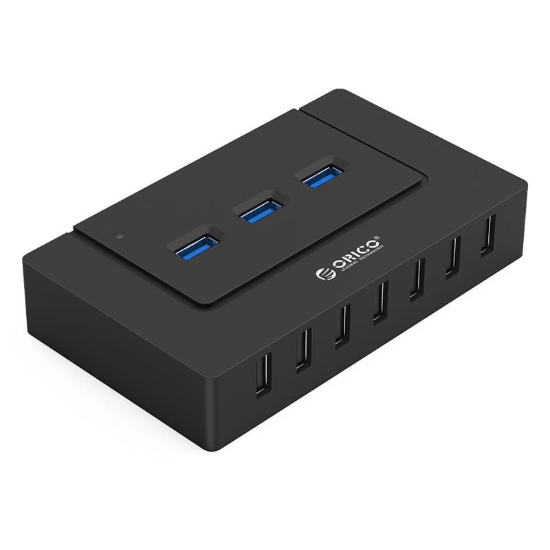 Orico 10 Port 7xUSB2.0 3xUSB3.0 Hub - Black