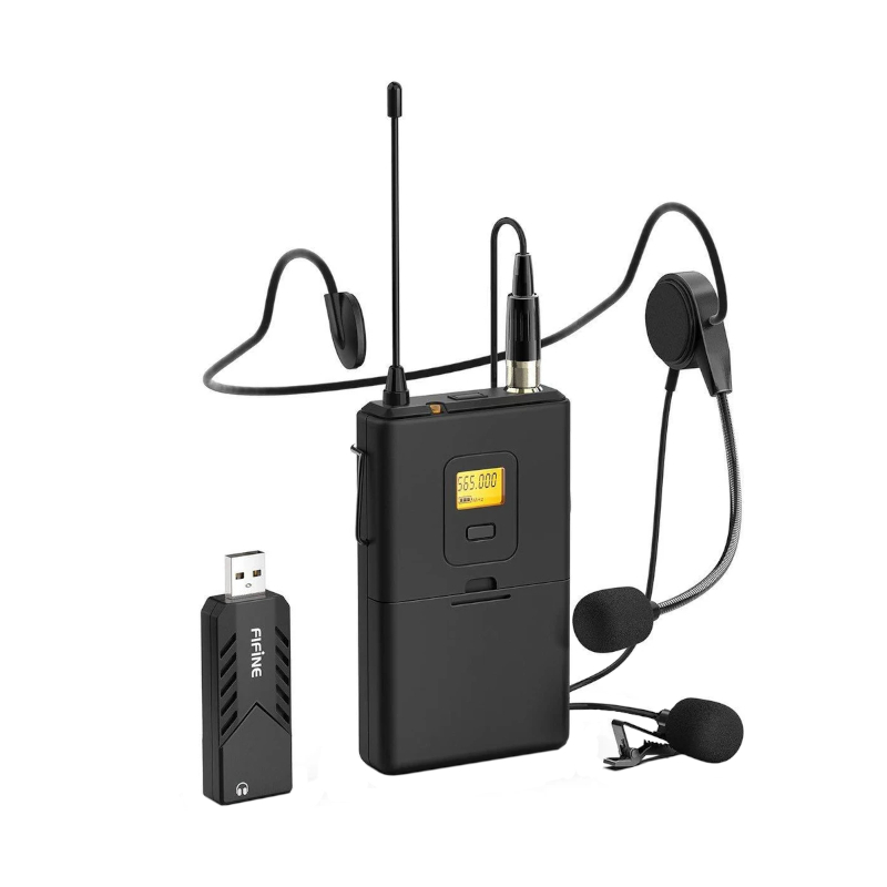 Fifine K031B Wireless USB Lavalier Unidirectional Condenser Microphone