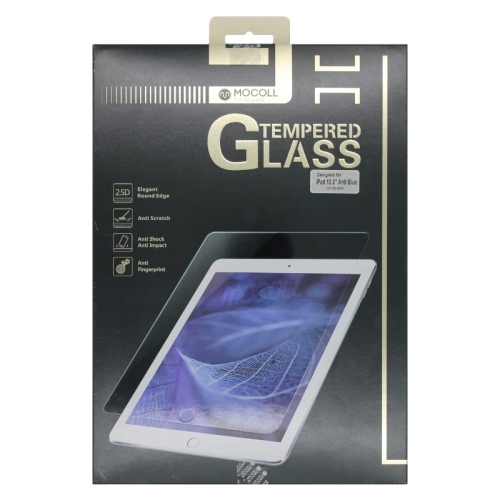 Mocoll 2.5D Tempered Glass Full Cover Blue Light Filter Screen Protector for iPad 10.2" - Clear