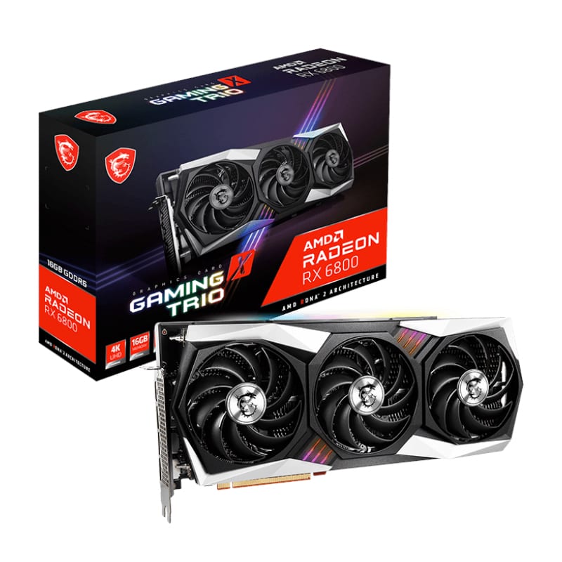 MSI Radeon RX 6800 Gaming X Trio 16GB GDDR6 256-BIT Graphics Card