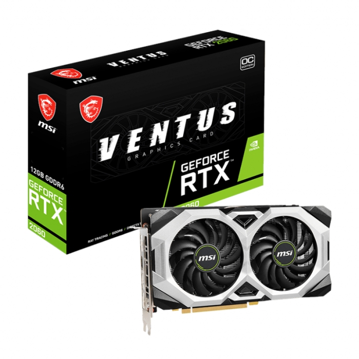 MSI Nvidia Geforce RTX 2060 Ventus 12G OC GDDR6 192-Bit Graphics Card