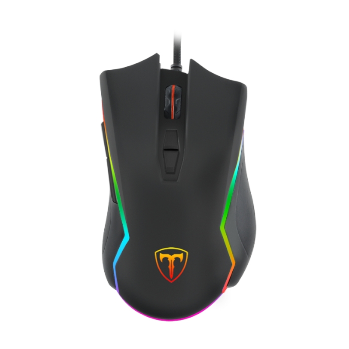 T-Dagger Second Lieutenant 8000DPI 10 Button|180cm Cable|Ergo-Design|RGB Backlit Gaming Mouse - Black