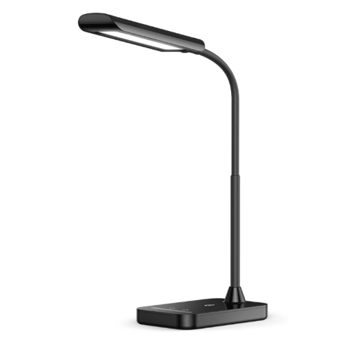 Taotronics LED 386 Lumen Desk Lamp with Flexible Gooseneck|75 Modes|7 Brightness Levels|Touch Dimmer - Black