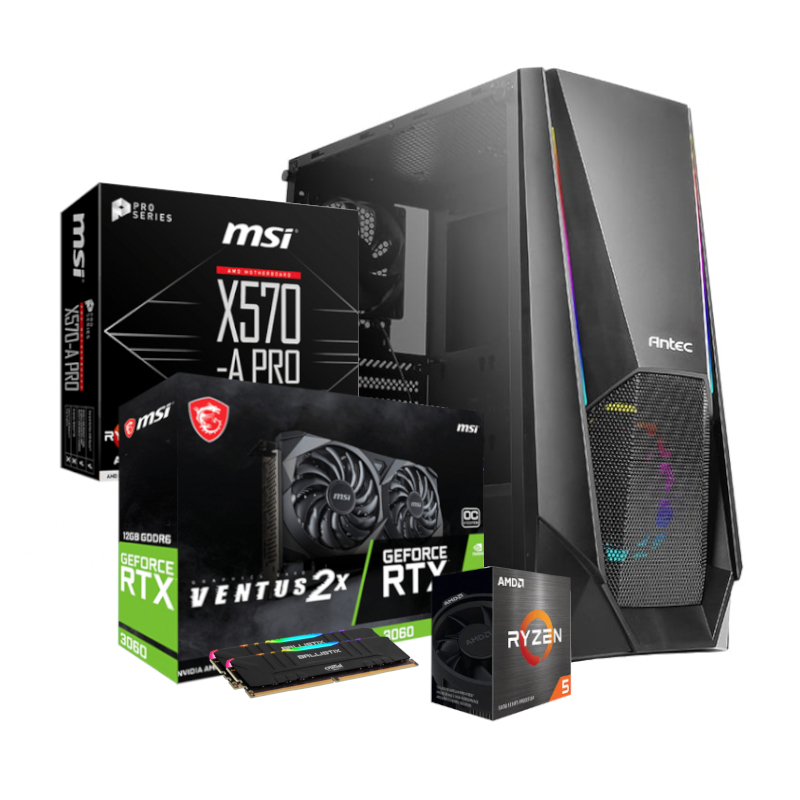 PCBuilder SNOWSTORM Gaming PC AMD Ryzen 5 5600X