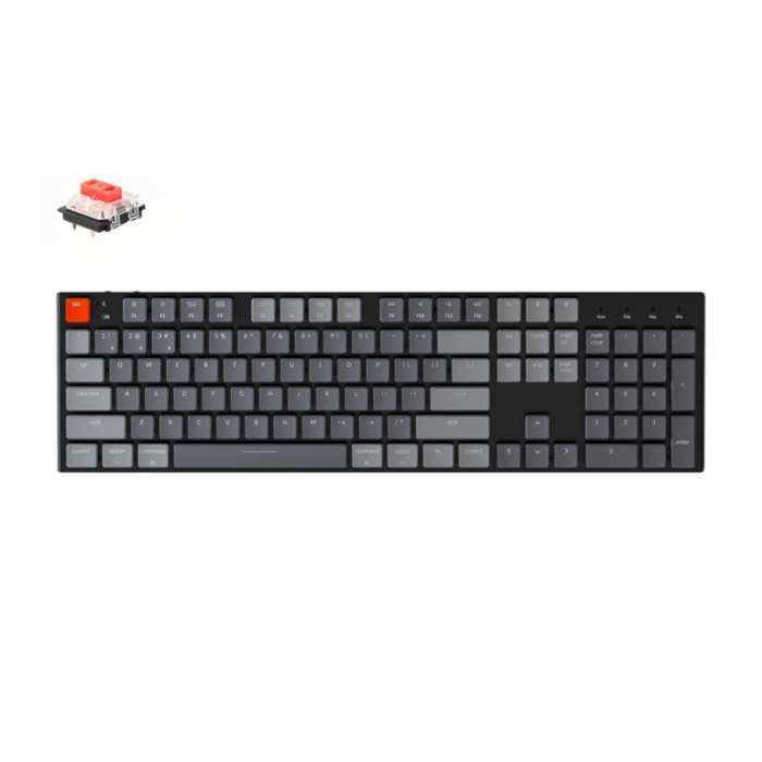 KeyChron K1 104 Key Low Profile Gateron Mechanical Keyboard RGB Red