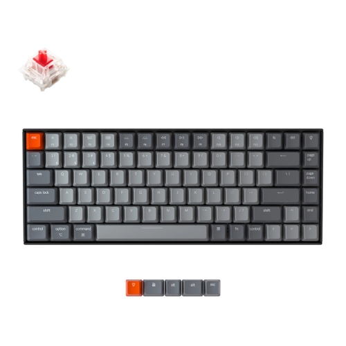 KeyChron K2 84 Key Gateron Mechanical Keyboard White LED Red Switches