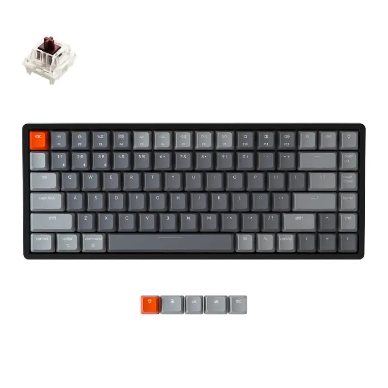 KeyChron K2 84 Key Alunum Frame Gateron Mechanical Keyboard RGB Brown