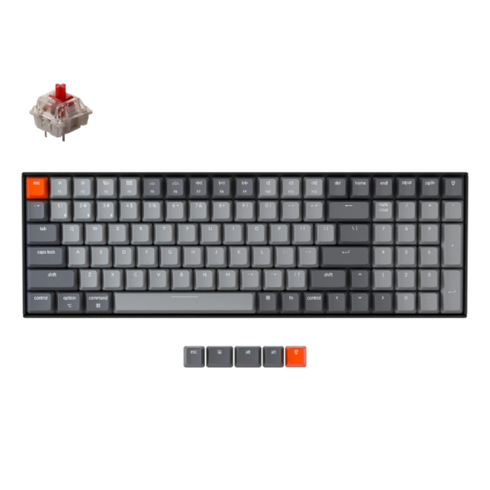 KeyChron K4 100 Key Gateron Mechanical Mechanical White LED Red Switches