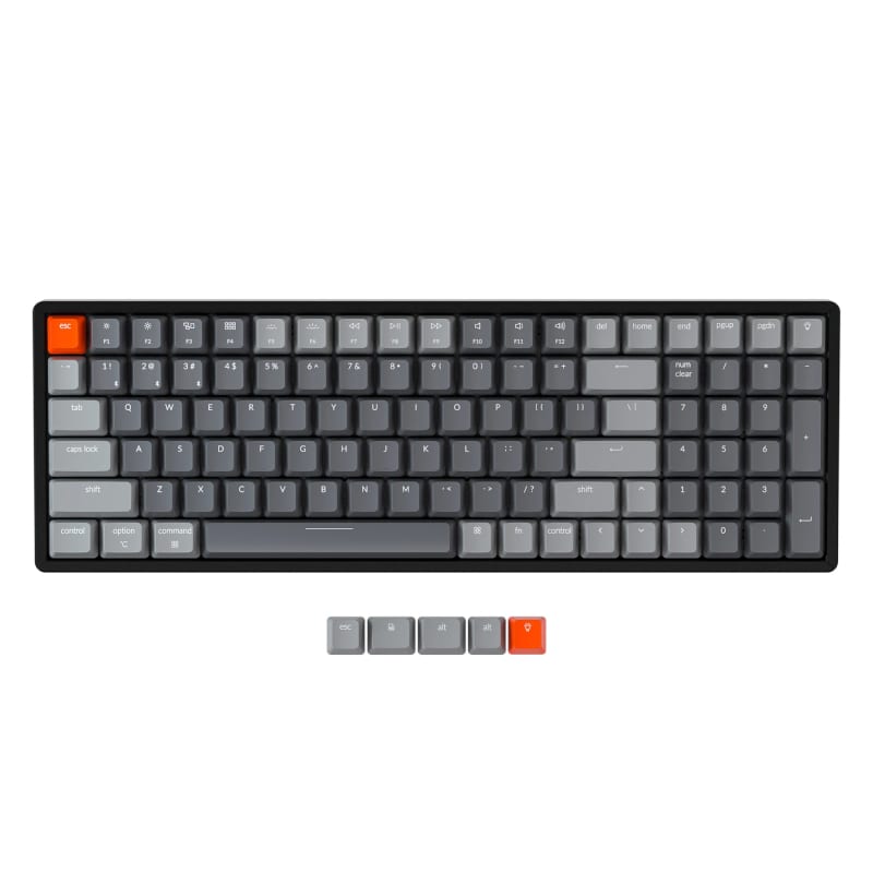 KeyChron K4 100 Key Alunum Frame Optical Mechanical Keyboard RGB Red