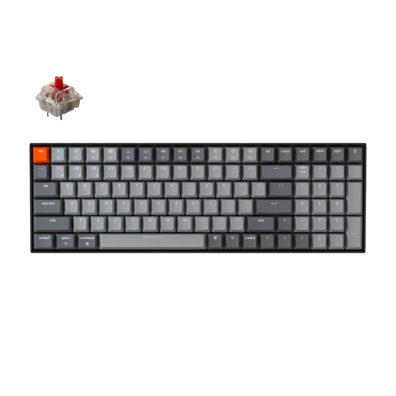 KeyChron K4 100 Key Gateron Mechanical Keyboard White LED Red