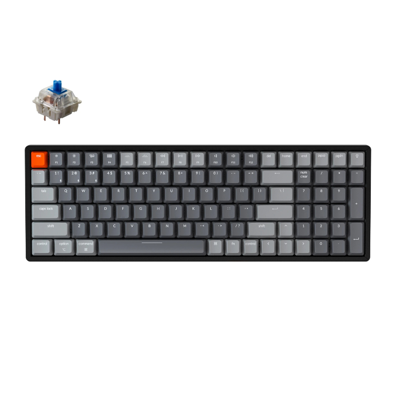 KeyChron K4 100 Key Alunum Frame Hot-Swappable Gateron Mechanical Keyboard RGB Blue