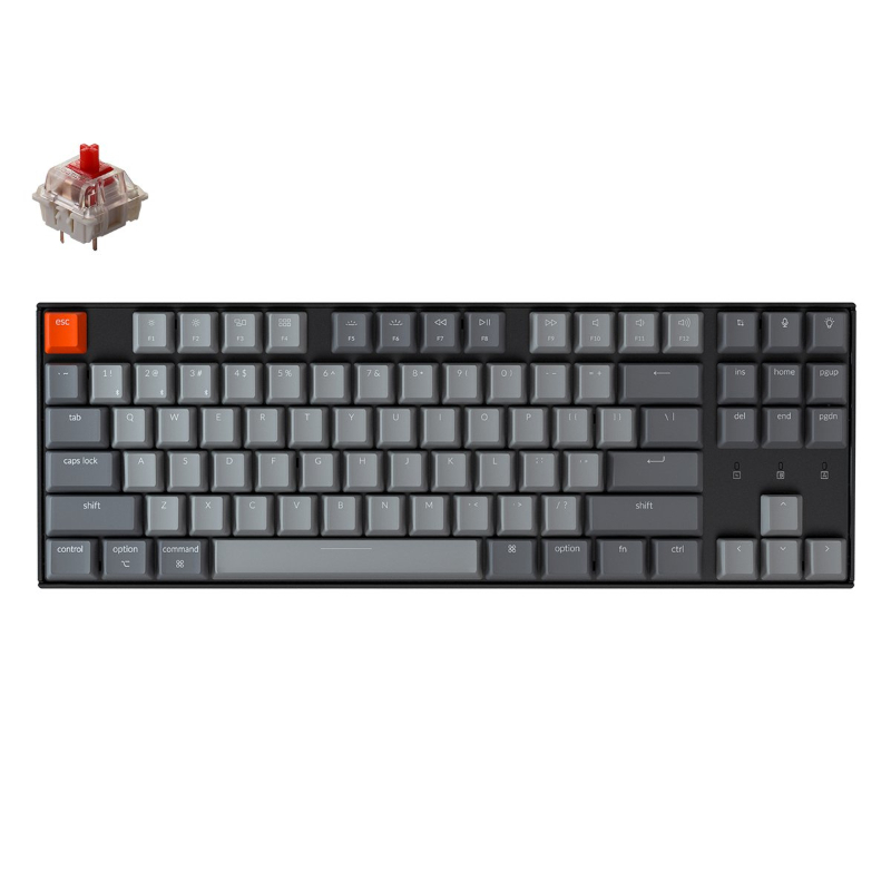 KeyChron K8 87 Key Gateron Mechanical Keyboard RGB Red Switches